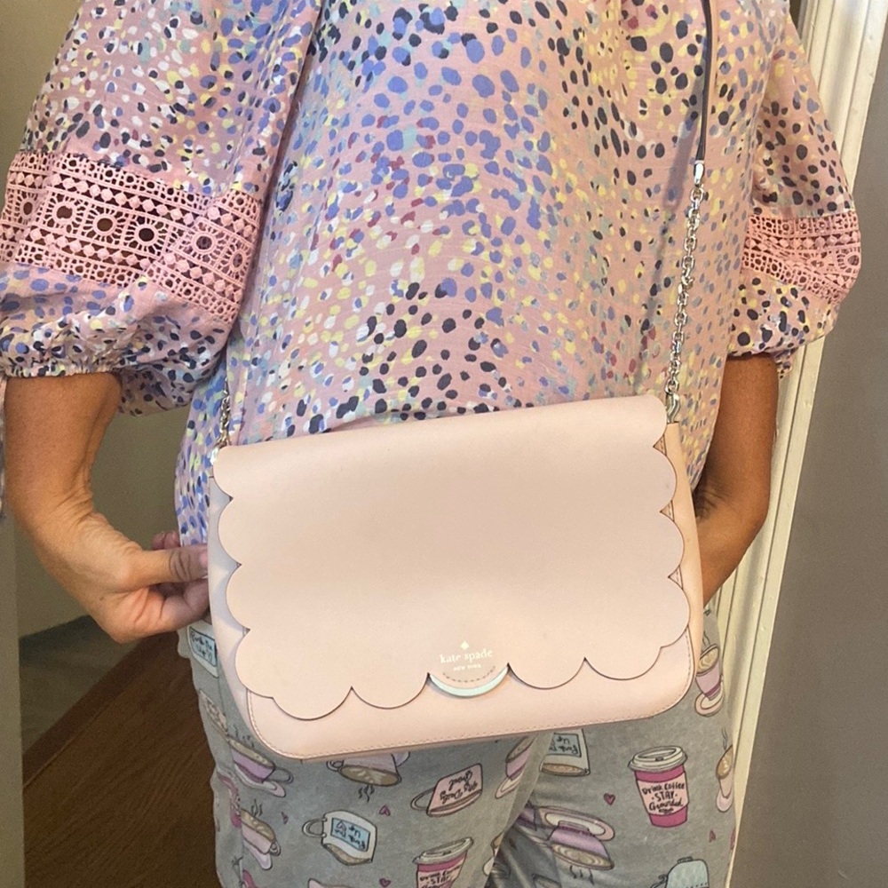 Kate spade Light pink scalloped crossbody